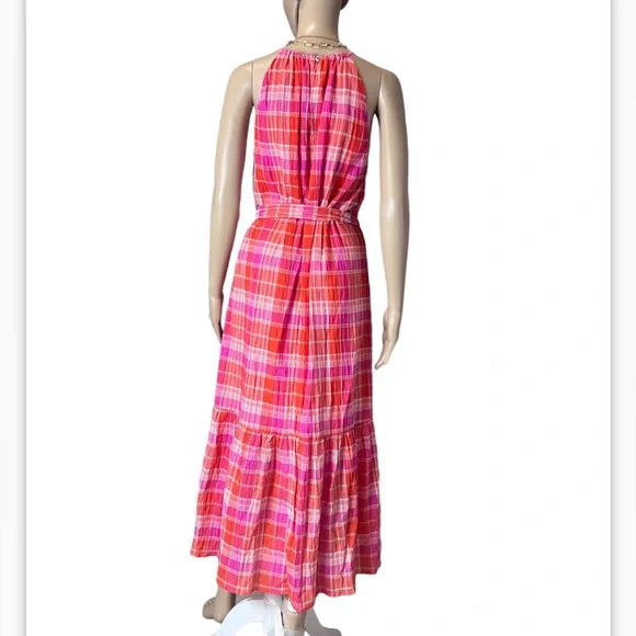 NWT Tommy Hilfiget Bayfront Plaid Belted Midi Dress Sz 12 - Picture 7 of 15